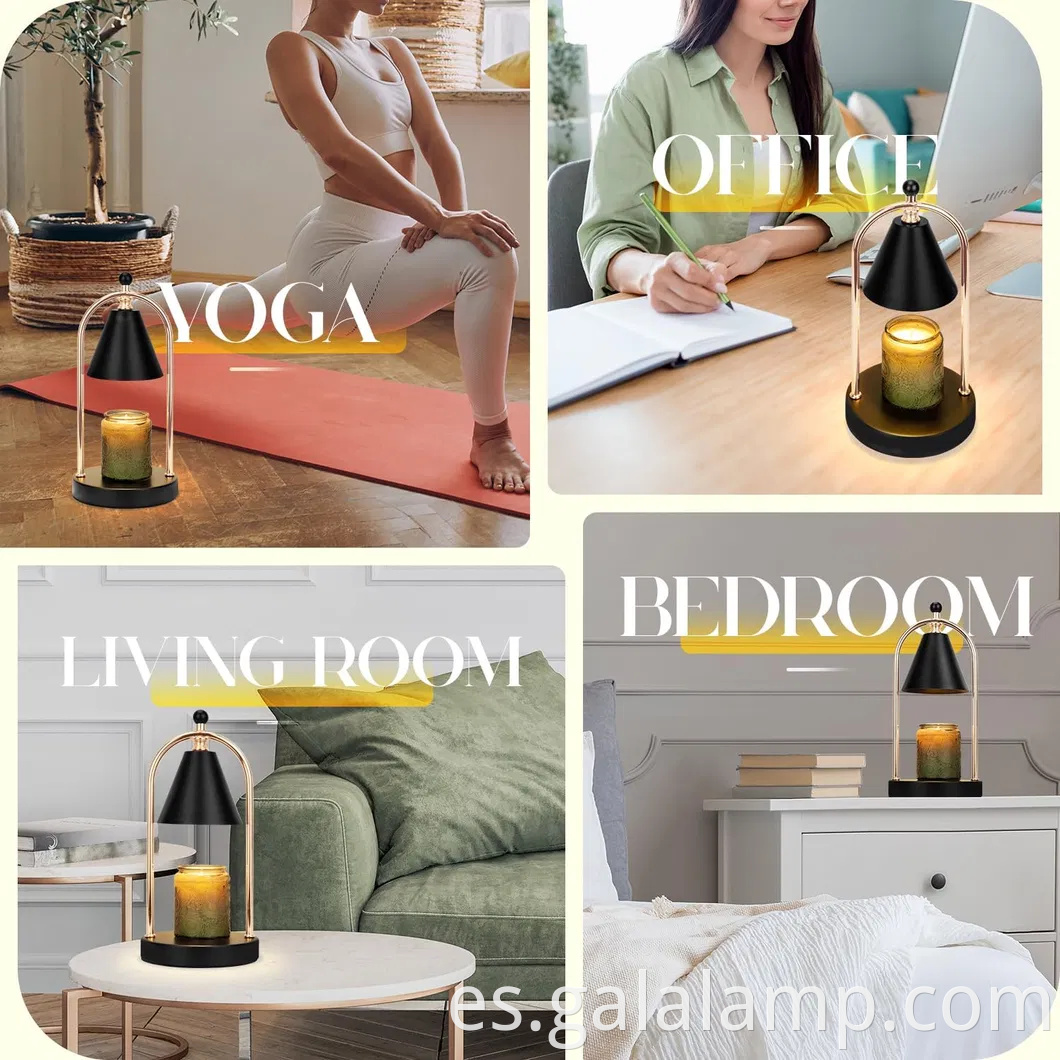 Lámpara de vela atenuable elegante para un ambiente acogedor de dormitorio